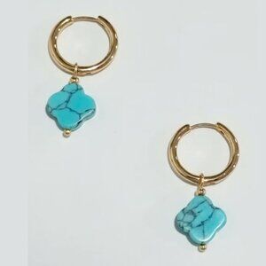 Semi-Precious Turquoise Stone Drop earrings